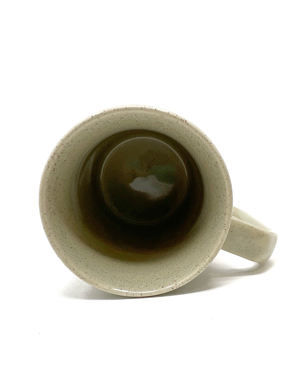 Vintage TAMS Coffee Mug 12 oz. Stoneware Coffee Bean Plant Speckled Oatmeal EUC - Picture 6 of 8